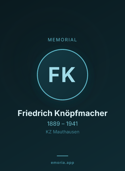 Memorial portrait of Friedrich Knöpfmacher