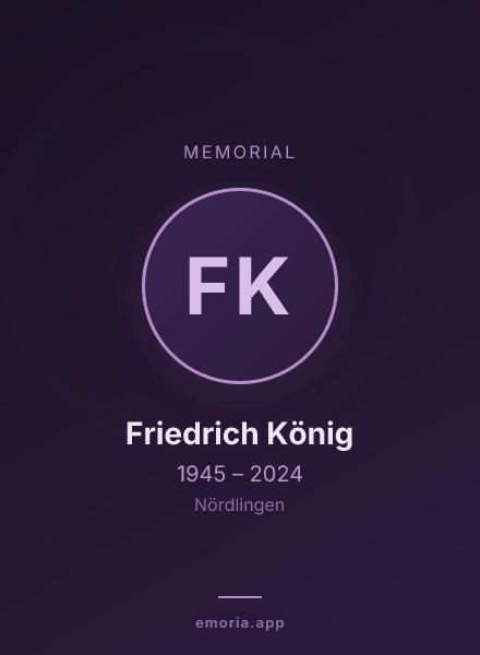 Memorial portrait of Friedrich König