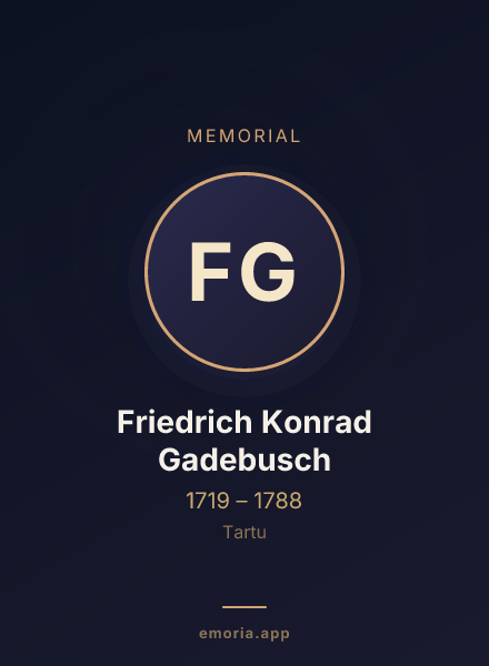 Memorial portrait of Friedrich Konrad Gadebusch