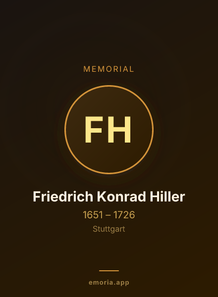 Memorial portrait of Friedrich Konrad Hiller
