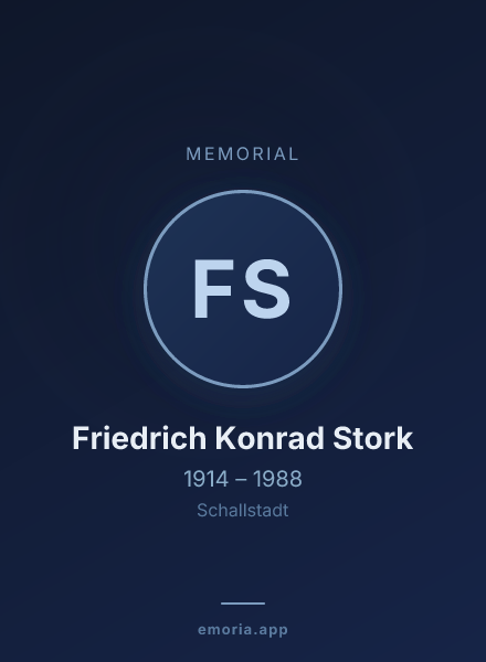Memorial portrait of Friedrich Konrad Stork