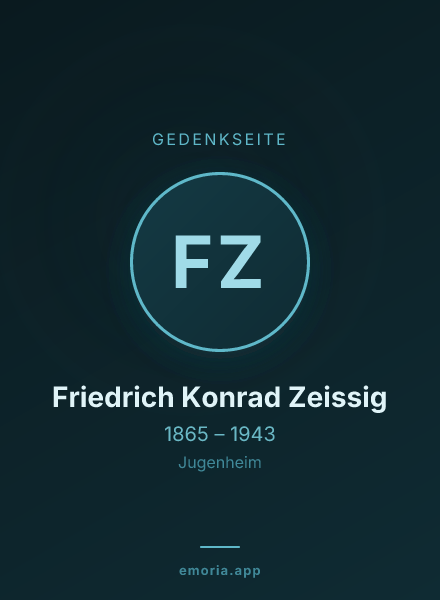 Gedenkportrait von Friedrich Konrad Zeissig