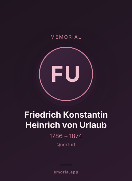 Memorial portrait of Friedrich Konstantin Heinrich von Urlaub