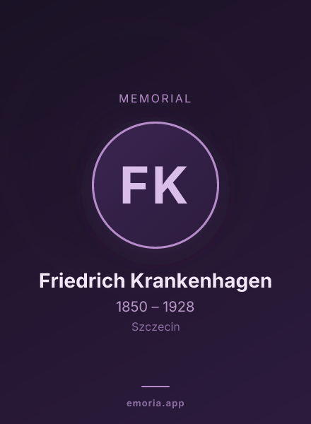 Memorial portrait of Friedrich Krankenhagen