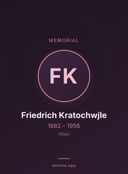 Memorial portrait of Friedrich Kratochwjle
