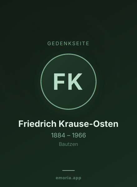Gedenkportrait von Friedrich Krause-Osten
