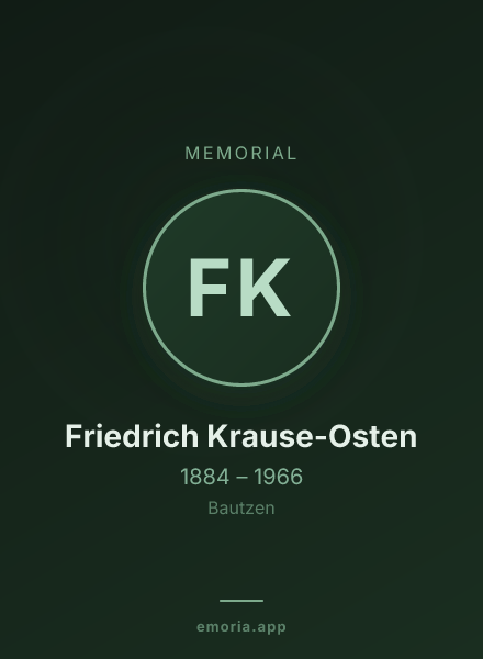 Memorial portrait of Friedrich Krause-Osten