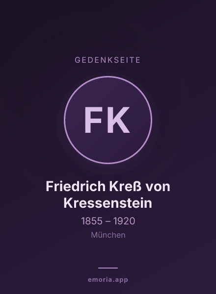 Gedenkportrait von Friedrich Kreß von Kressenstein