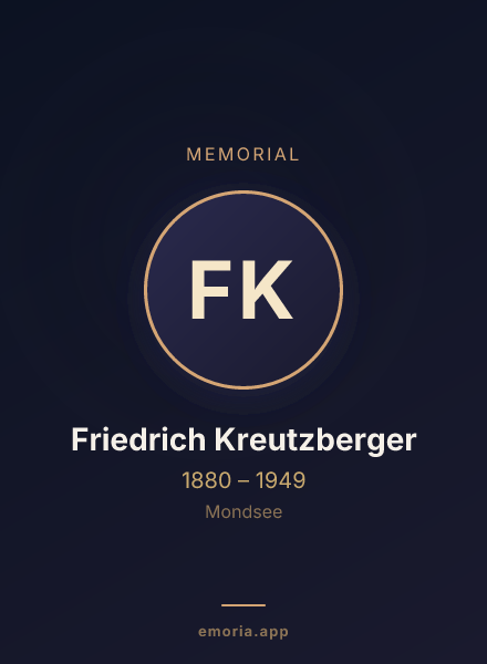 Memorial portrait of Friedrich Kreutzberger