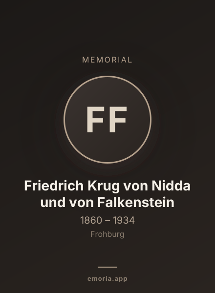 Memorial portrait of Friedrich Krug von Nidda und von Falkenstein