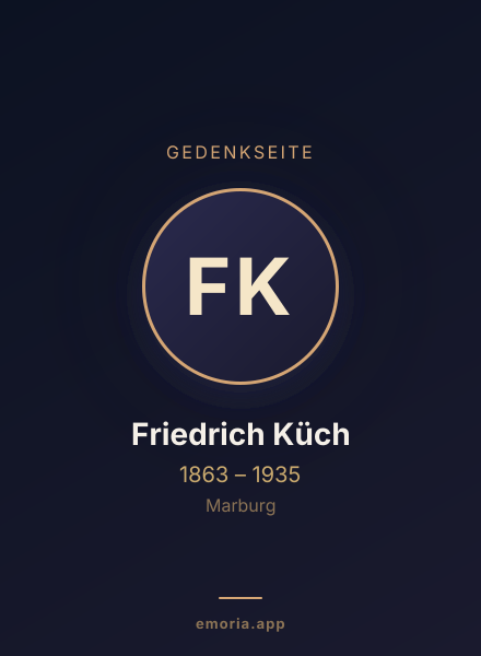 Gedenkportrait von Friedrich Küch