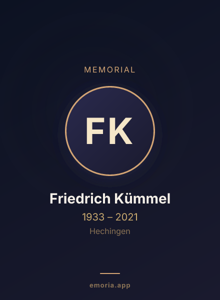 Memorial portrait of Friedrich Kümmel