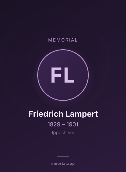 Memorial portrait of Friedrich Lampert