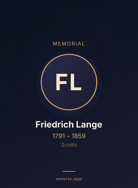 Memorial portrait of Friedrich Lange