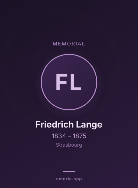 Memorial portrait of Friedrich Lange