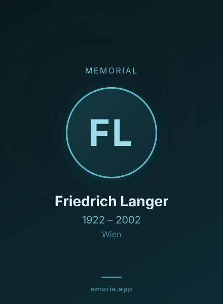Memorial portrait of Friedrich Langer