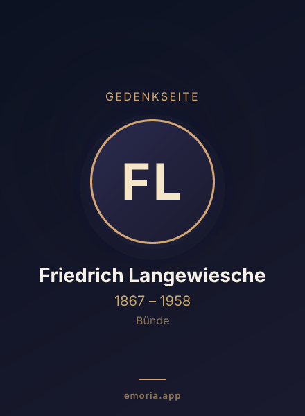 Gedenkportrait von Friedrich Langewiesche