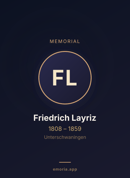 Memorial portrait of Friedrich Layriz