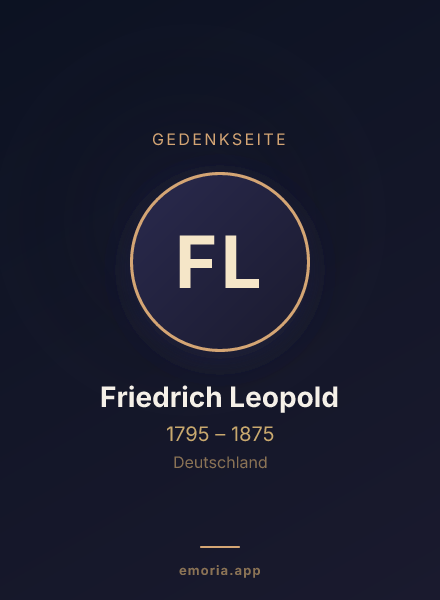 Gedenkportrait von Friedrich Leopold