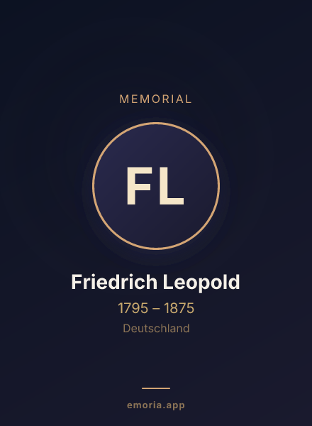 Memorial portrait of Friedrich Leopold