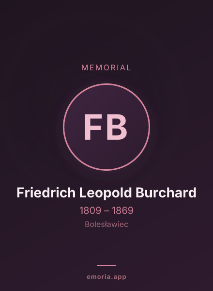 Memorial portrait of Friedrich Leopold Burchard