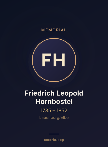 Memorial portrait of Friedrich Leopold Hornbostel