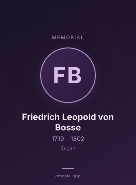 Memorial portrait of Friedrich Leopold von Bosse