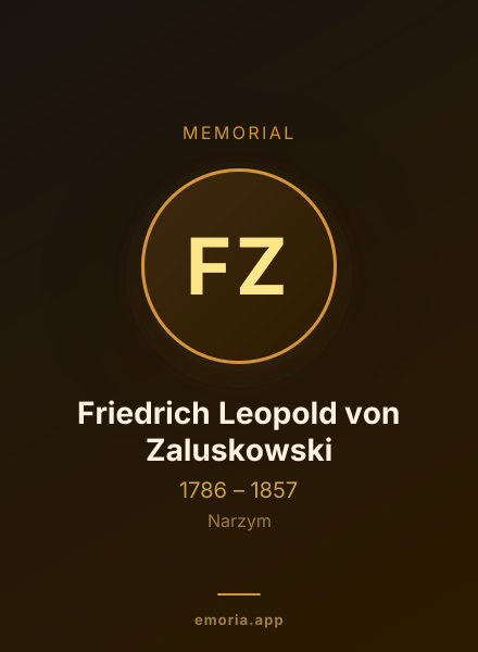 Memorial portrait of Friedrich Leopold von Zaluskowski