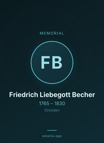 Memorial portrait of Friedrich Liebegott Becher