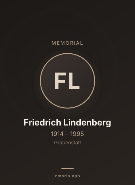 Memorial portrait of Friedrich Lindenberg