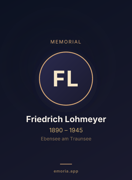 Memorial portrait of Friedrich Lohmeyer