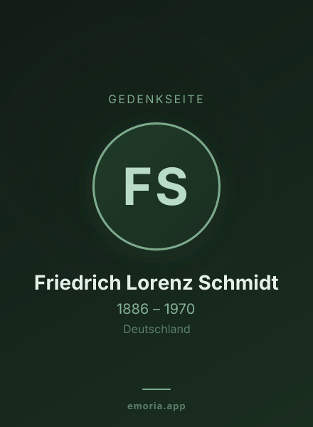 Gedenkportrait von Friedrich Lorenz Schmidt