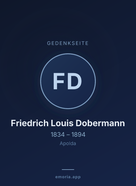 Gedenkportrait von Friedrich Louis Dobermann