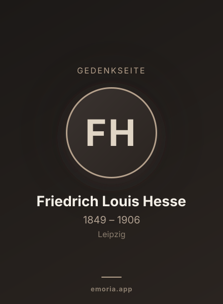 Gedenkportrait von Friedrich Louis Hesse