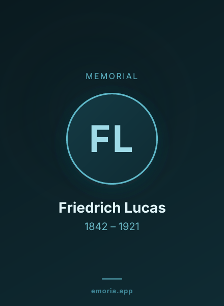 Memorial portrait of Friedrich Lucas