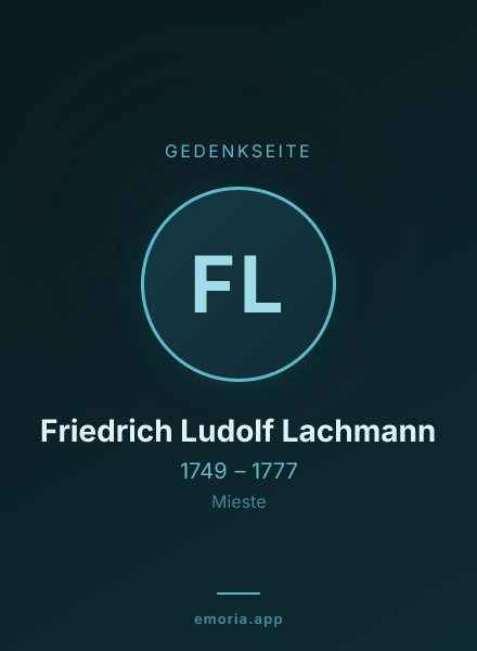 Gedenkportrait von Friedrich Ludolf Lachmann