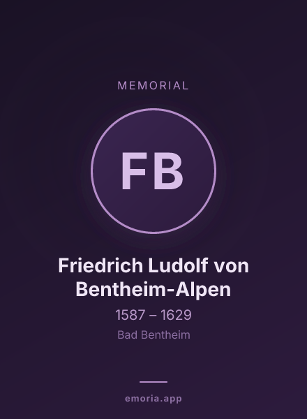 Memorial portrait of Friedrich Ludolf von Bentheim-Alpen