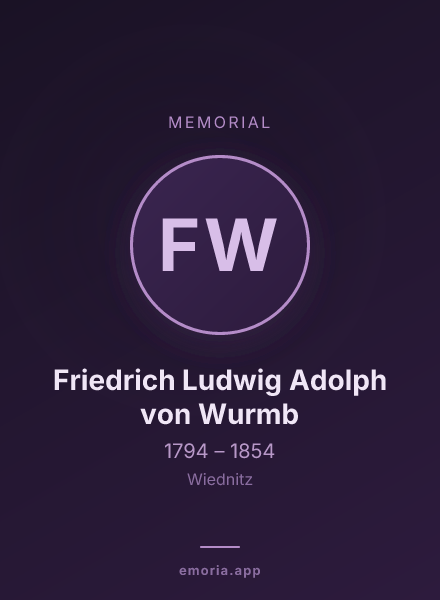 Memorial portrait of Friedrich Ludwig Adolph von Wurmb