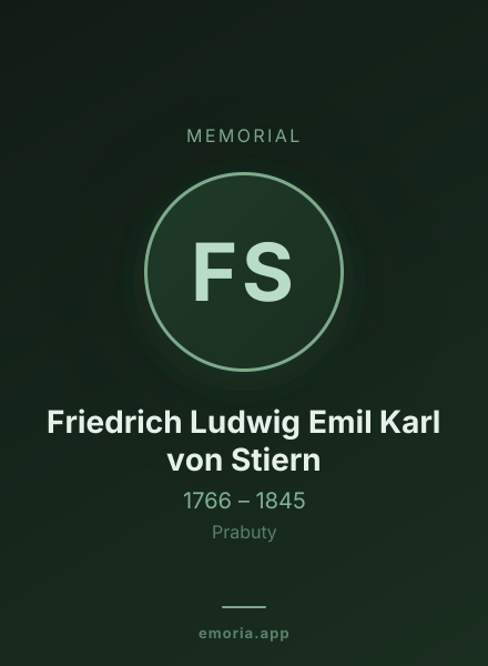 Memorial portrait of Friedrich Ludwig Emil Karl von Stiern