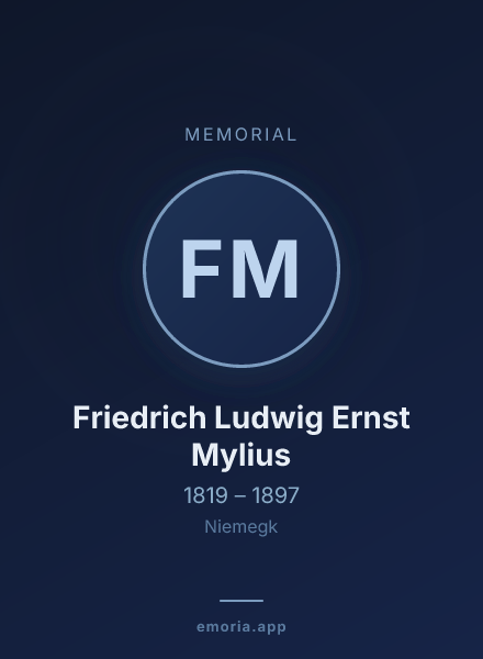 Memorial portrait of Friedrich Ludwig Ernst Mylius