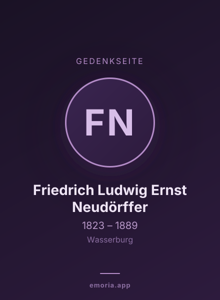 Gedenkportrait von Friedrich Ludwig Ernst Neudörffer