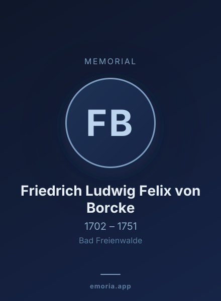 Memorial portrait of Friedrich Ludwig Felix von Borcke