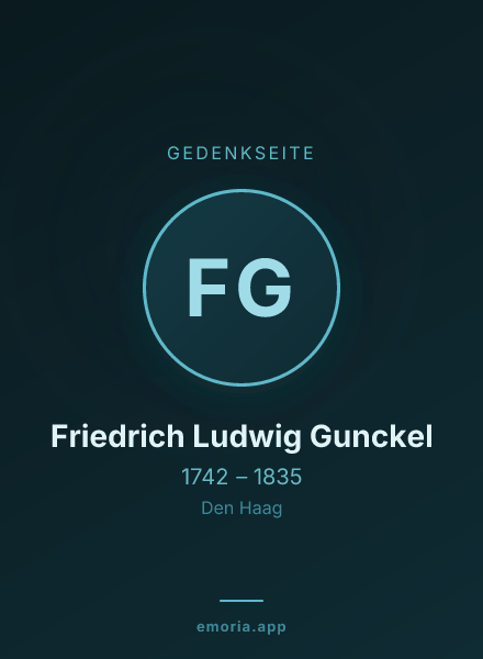 Gedenkportrait von Friedrich Ludwig Gunckel