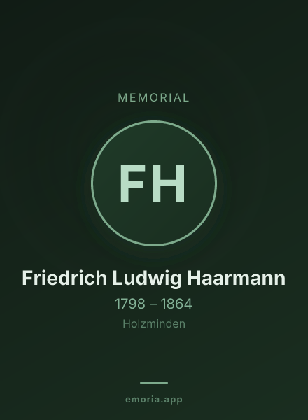 Memorial portrait of Friedrich Ludwig Haarmann