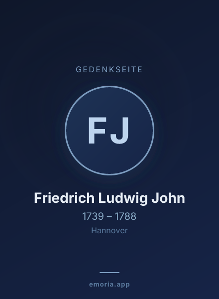 Gedenkportrait von Friedrich Ludwig John