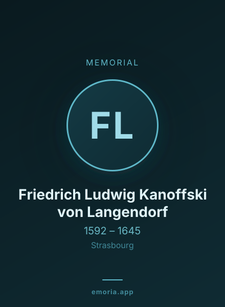 Memorial portrait of Friedrich Ludwig Kanoffski von Langendorf