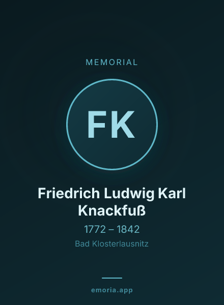 Memorial portrait of Friedrich Ludwig Karl Knackfuß