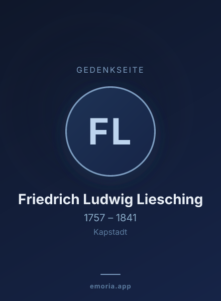 Gedenkportrait von Friedrich Ludwig Liesching