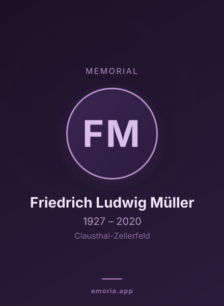 Memorial portrait of Friedrich Ludwig Müller