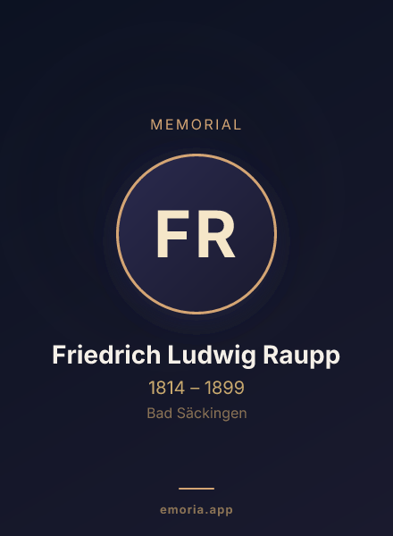 Memorial portrait of Friedrich Ludwig Raupp